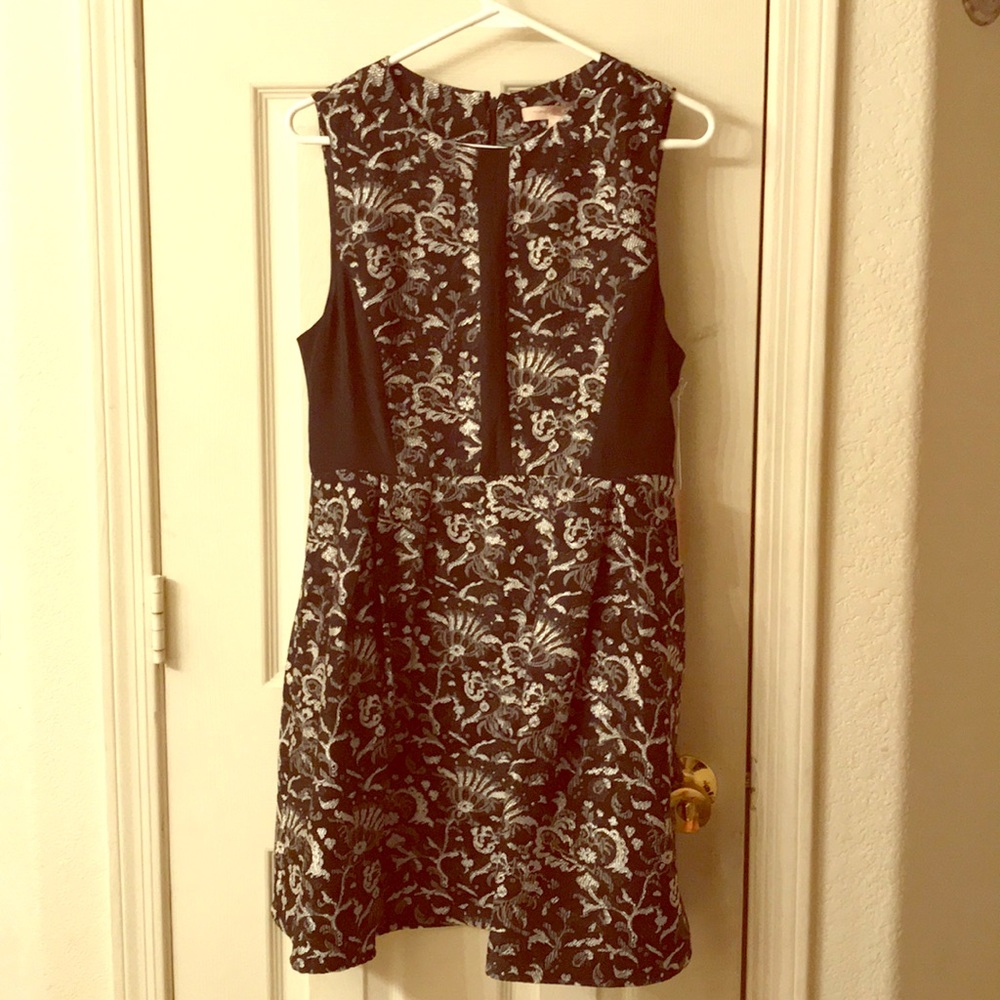 Black and white mini dress